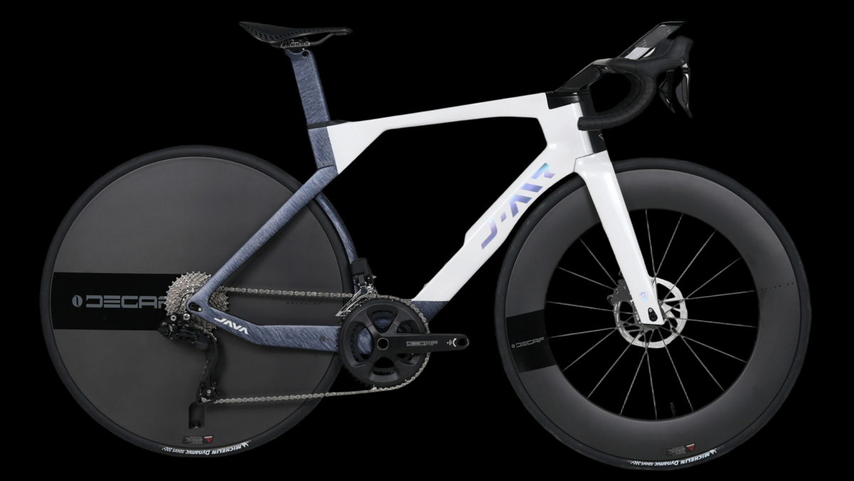 VITTORIA Air Full Carbon Road Bike with Shimano 105 DI2 R7170 Aerobar Shifters and Carbon Disc Wheel